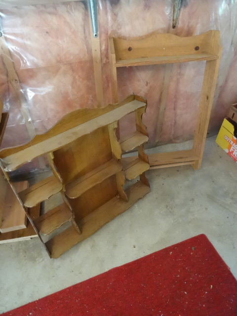 lot 116 image: 2 Wall Mount Wood Shelves
