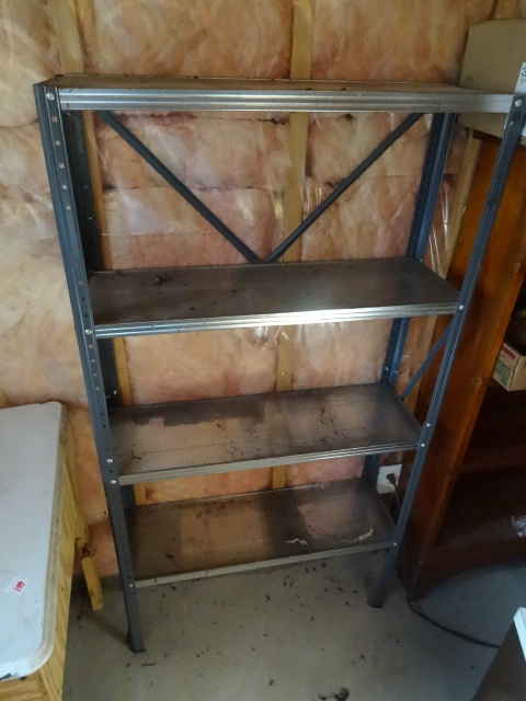 lot 145 image: Metal Shelving Unit 30 X 9 X 56