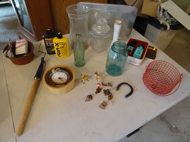 lot 163 image: Misc Glassware. Rain X, Coca Cola Bottle,