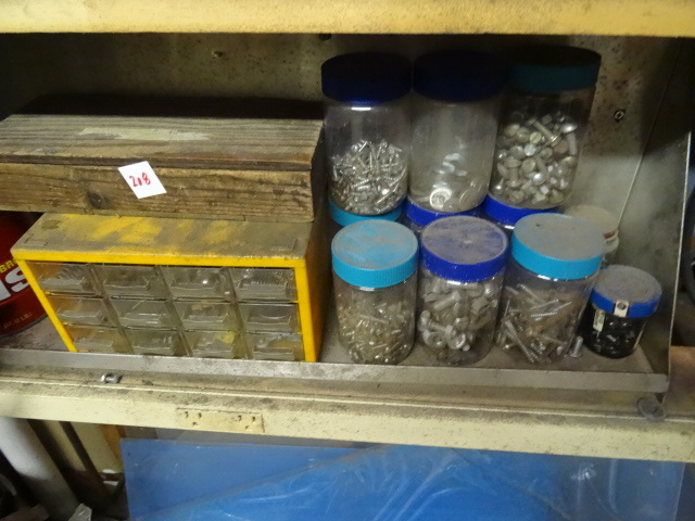 lot 208 image: Misc Hardware in Jars and Containers