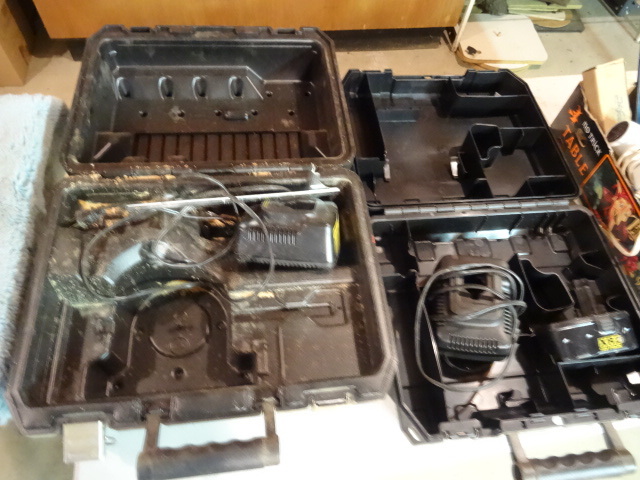 lot 242 image: 2 Dewalt Cases 2 18 Volt Chargers