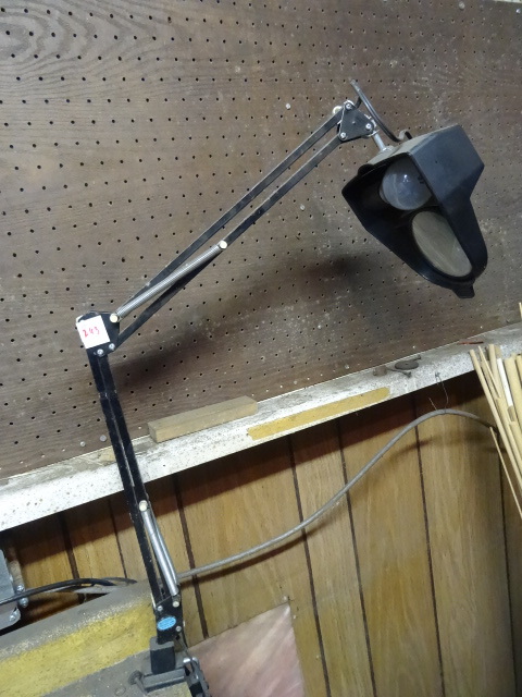 lot 243 image: Clamp On Magnifying Lamp