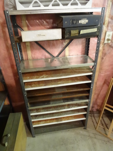 lot 274 image: Metal Shelving Unit 30 X 9 X 57