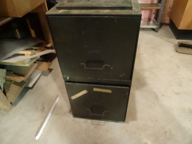 lot 331 image: 2 Metal Filing Storage Bins 13 X 27 X 12,