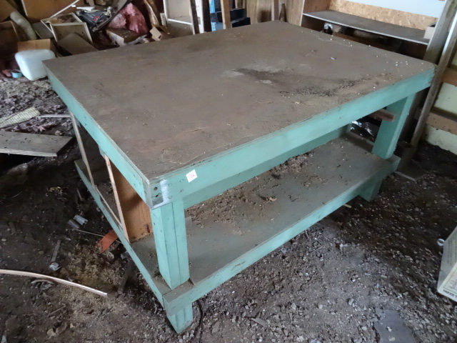 lot 355 image: 60 x 44 x 32 wood work table
