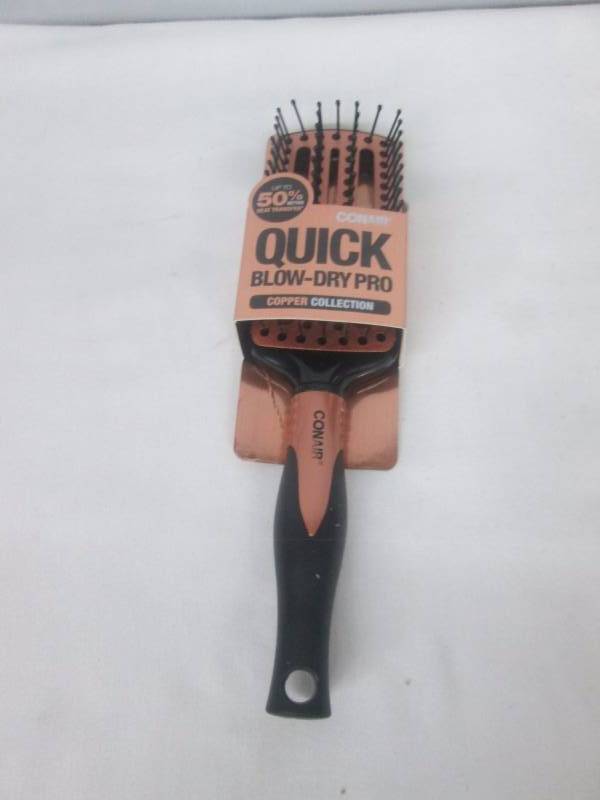 lot 92 image: Conair Quick Blo-Dry Vented Copper Brush