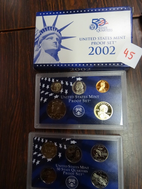 lot 45 image: United States Mint Proof Set 2002