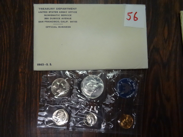 lot 56 image: US Treasury Special Mint Set 1965