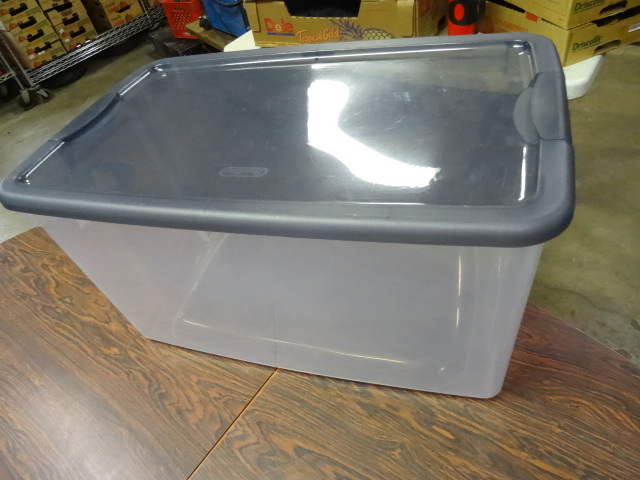 lot 96 image: 70 Qt. Sterlite Plastic Tote