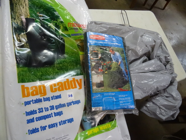 lot 110 image: Bag Caddys. Great for Bagging Leaves