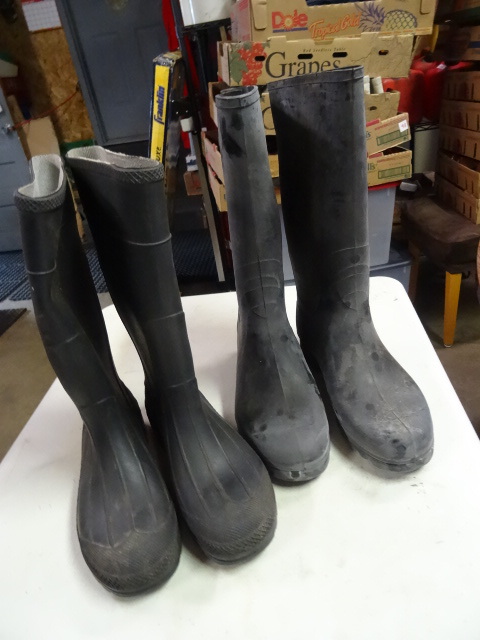 lot 116 image: Size 6 and Size 10 Rubber Boots