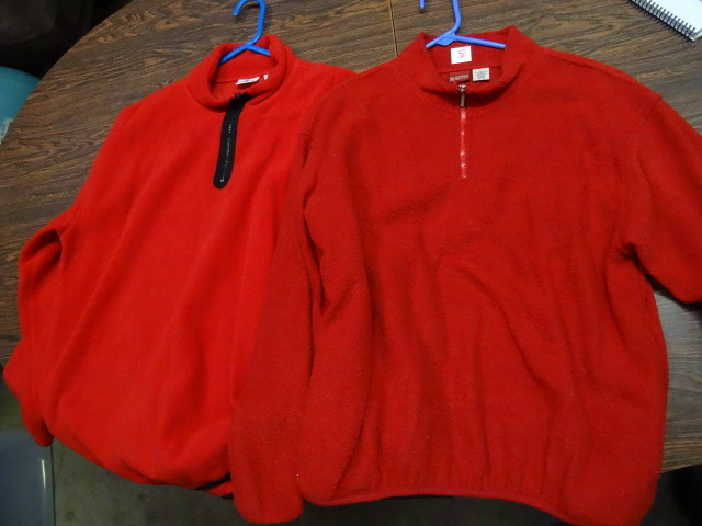 lot 129 image: 2 Pull Over Sweat Shirts Large and SM