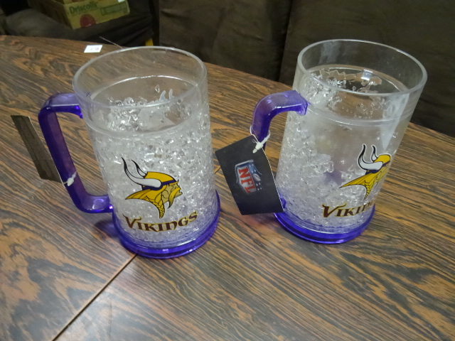 lot 144 image: Vikings Crystal Freezer Mugs Qty 2