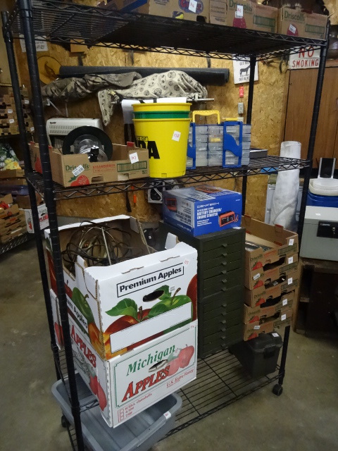 lot 162 image: Wire Shelving Unit 4 Shelf 48 X 18 X 76