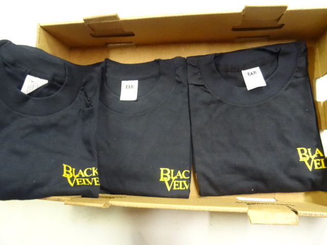 lot 196 image: 3 New Black Velvet T Shirts Qty 3