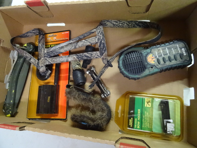 lot 211 image: Game Call, Saw, Tree stand,