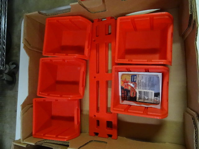 lot 250 image: 5 Wall Mount Hardware Bins