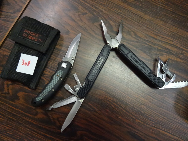 lot 308 image: Pocket Pliers, Folding Knife