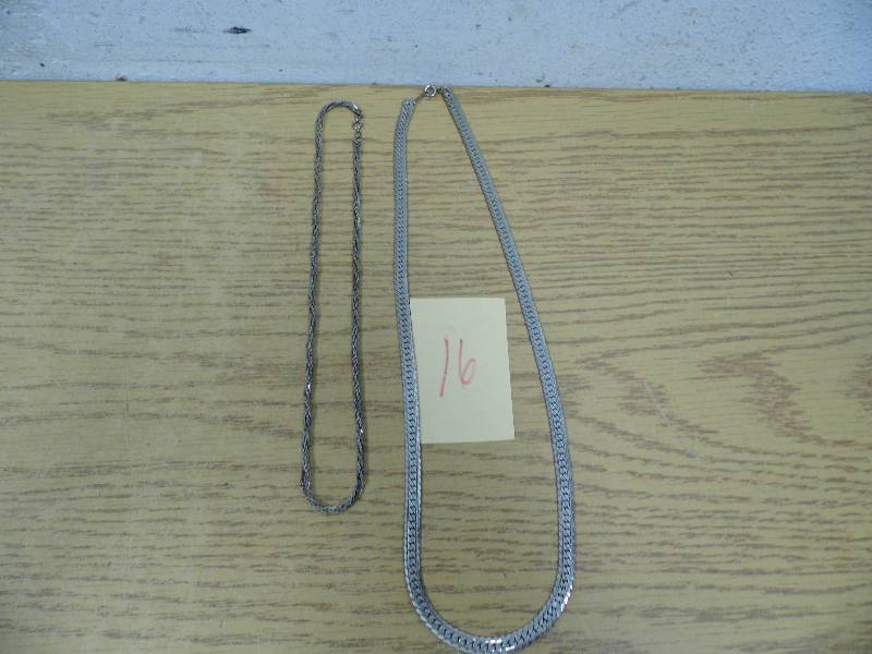 lot 16 image: Silver Necklaces
