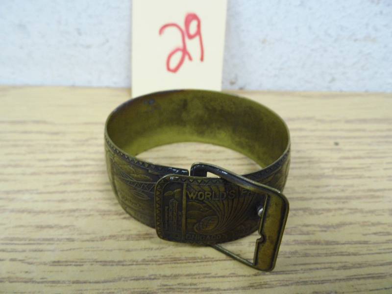 lot 29 image: 1934 Worlds Fair Chicago Bracelet