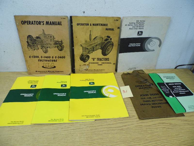 lot 31 image: Vintage Tractor  Implement Manuals