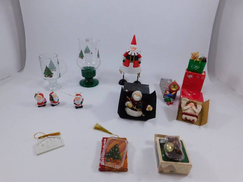 Lot of Christmas Ornaments Misc Items