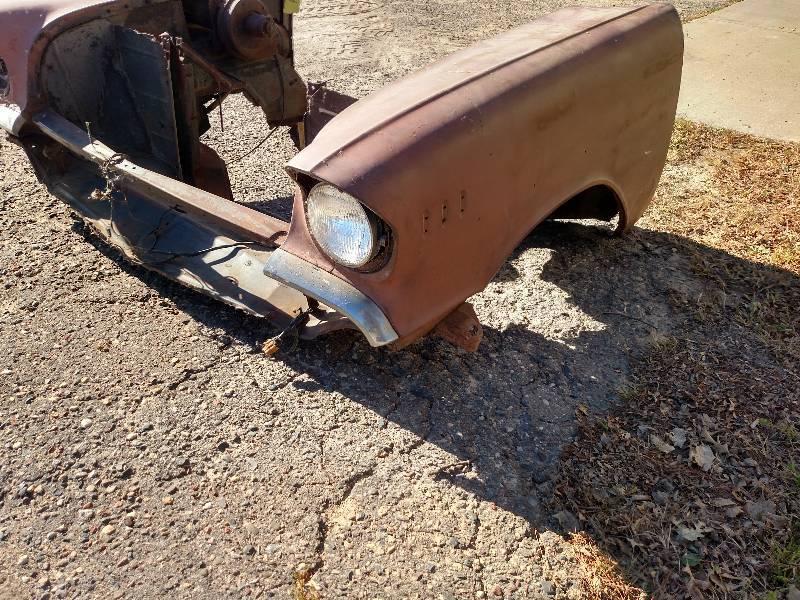 lot 51 image: 1957 Chev. Front Clip, No Hood or G...