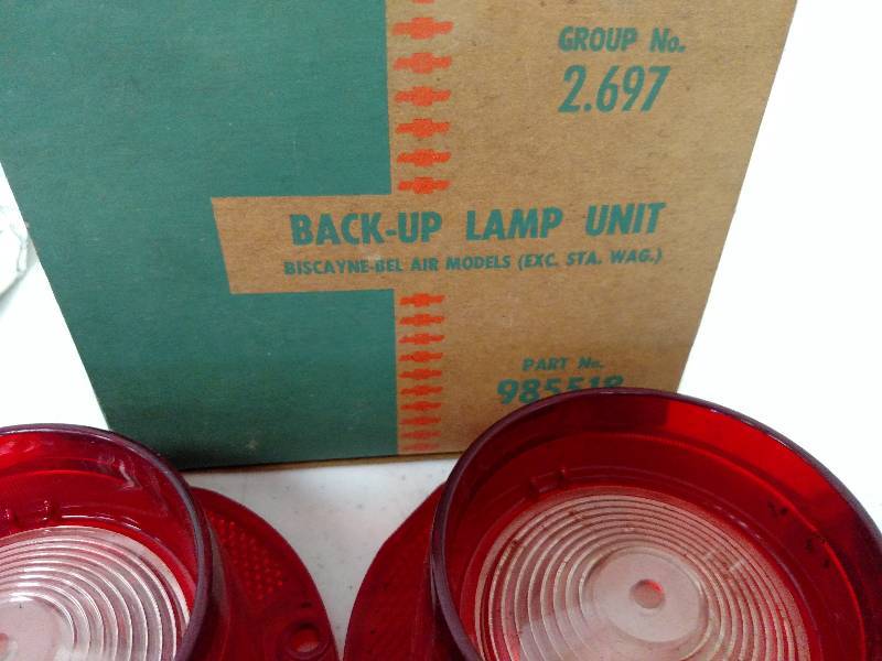 lot 6 image: 1963 Chev. Back-Up Light Unit, Bisc...