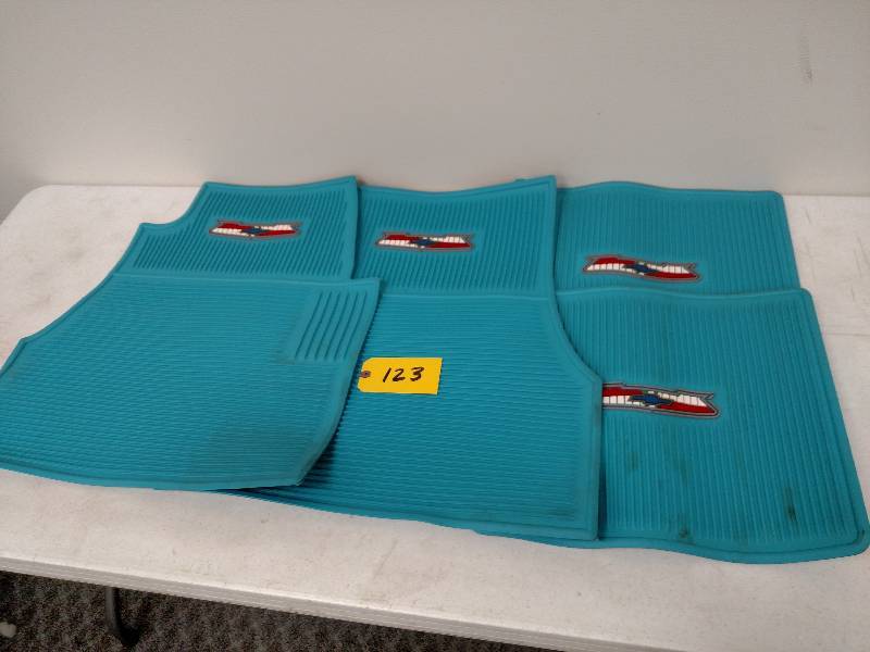 lot 123 image: 1957 Chev. Floor Mats, Turquoise, N...