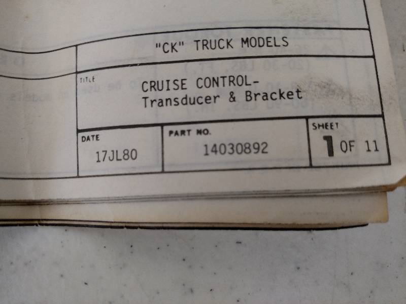 lot 153 image: 1981 Chev. CK Cruise Control Kit,...