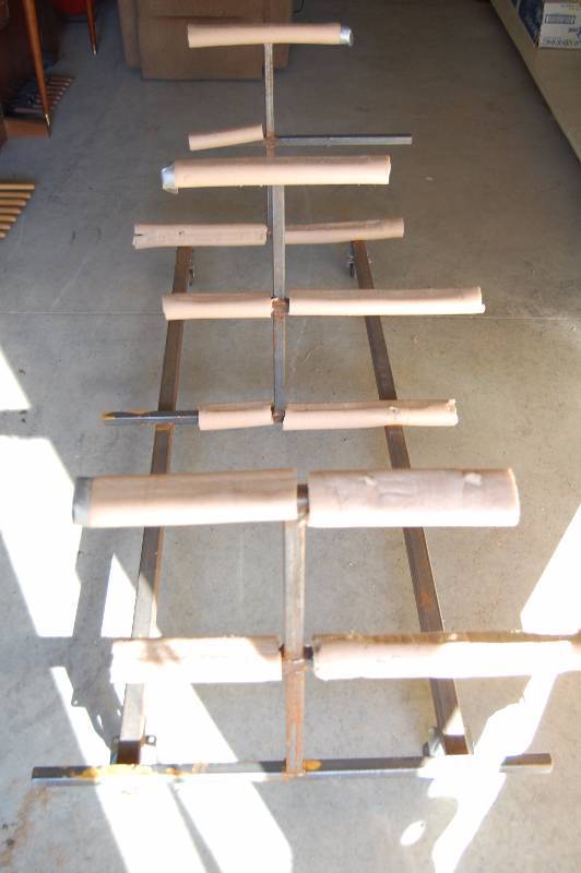 Steel Lumber Storage Rack with Wheels