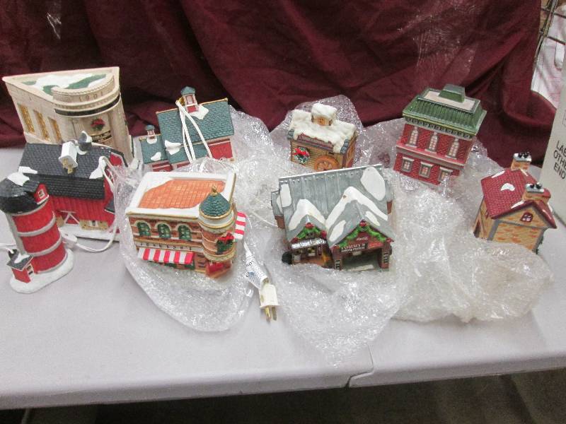 9 Piece Ceramic Christmas Village...