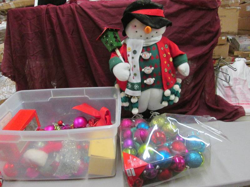 28 Inch Snowman, Bright Glass Ornam...