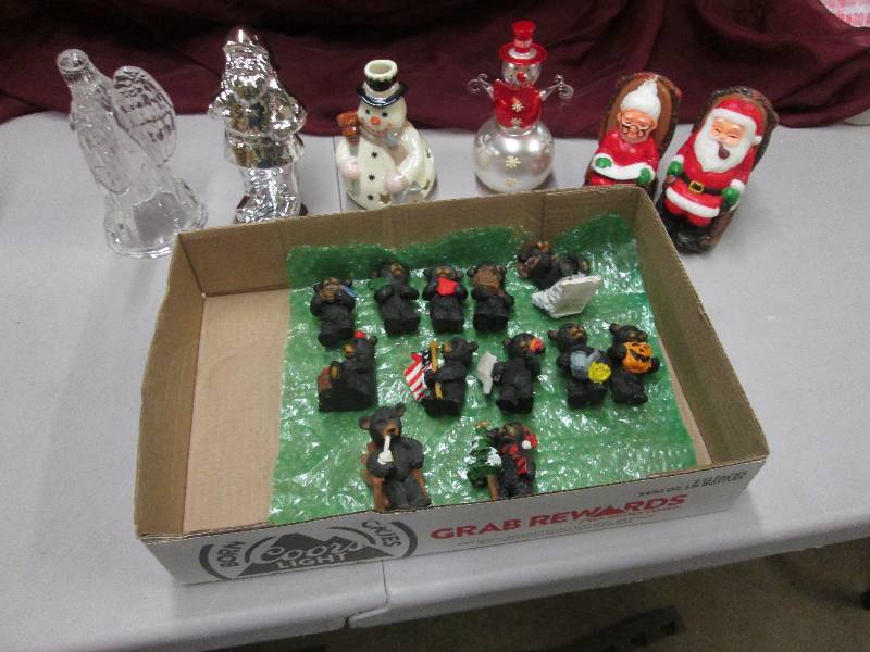 Set of 12 Black Bear Figurines, Mr ...