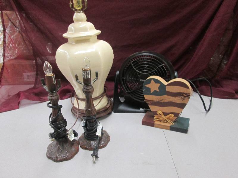 Pair of Small Lamps, Table Ceramic ...