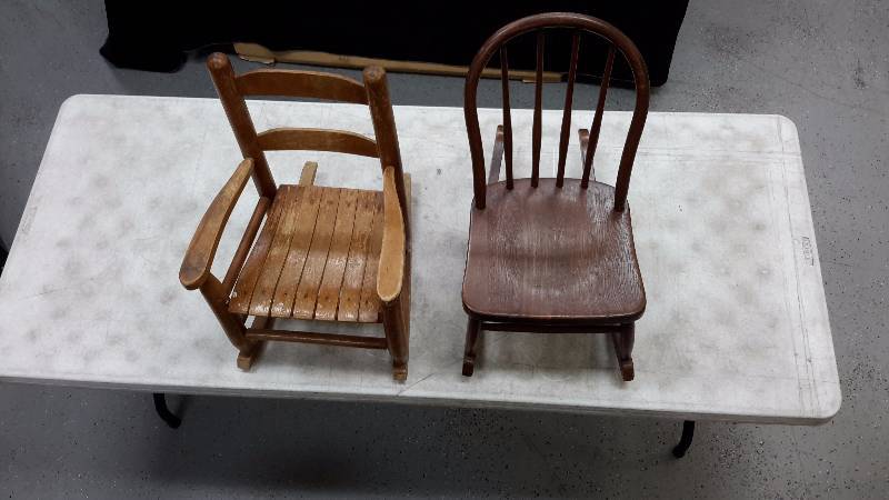 lot 41 image: Pair of childrens rocking chairs