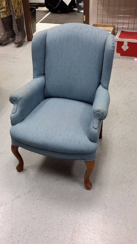 lot 42 image: Blue armchair