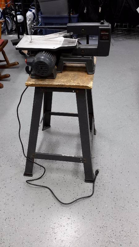 lot 46 image: Scroll saw with stand