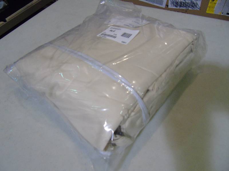 lot 34 image: McLeland Design 300 Count Cotton Sateen Wrinkle-Resistant Sheet Set - Ivory Color - Queen
