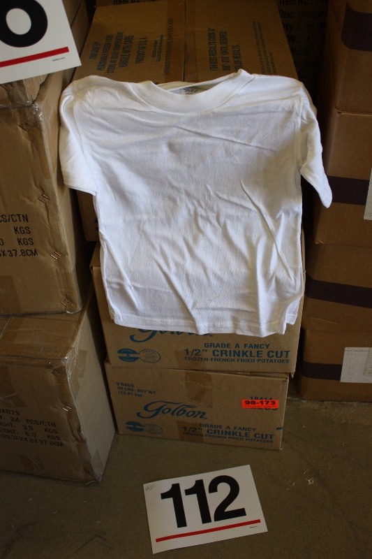 144  White  Youth Size T-Shirts.