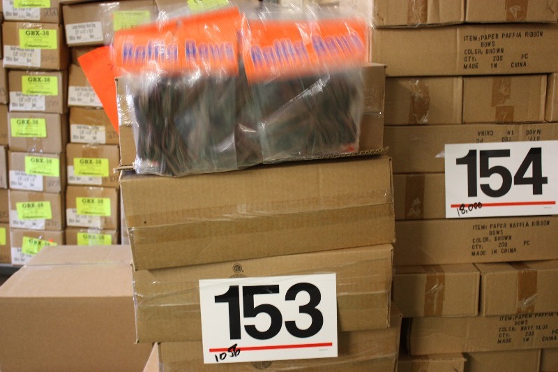1056 Retail packaged Brown Raffia Bows