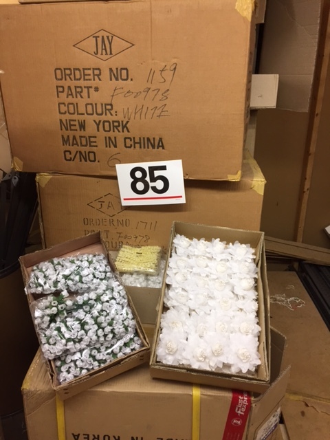 Approx 600 dozen bags.   Silk wedding flowers. 7 huge cases.