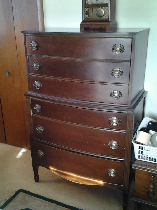 Vintage Hi-Boy 6-Drawer Chest & Lo-Boy 4-Drawer Chest