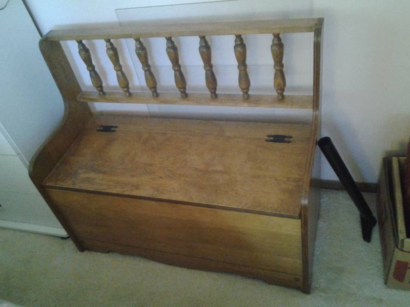 Wood Storage Bench (37x16x31)