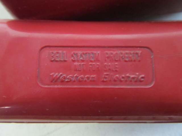 lot 17 image: Vintage Red Rotary Western Electric Phone