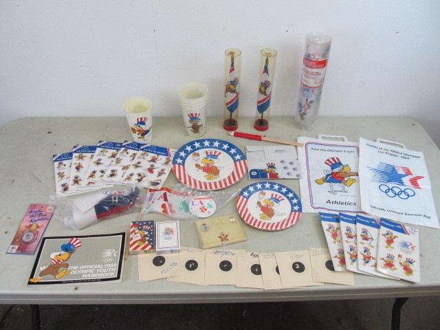 lot 44 image: Large Lot of NOS 1984 Olympics Collectibles