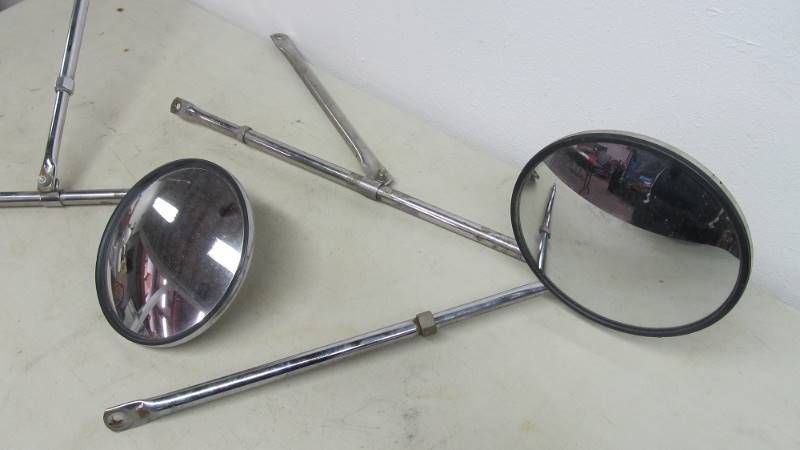 lot 57 image: Extra Long Vintage Pickup Truck Side Mirrors