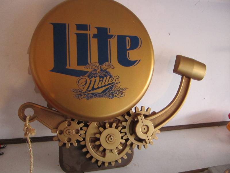 lot 3 image: Miller Lite wall hanging...