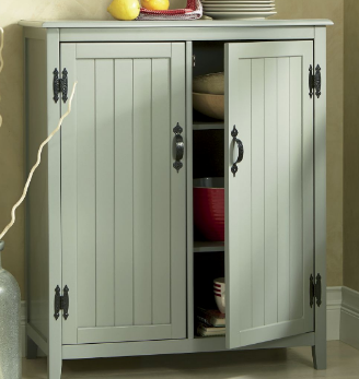 Gray Beadboard Cabinet open box Ret...