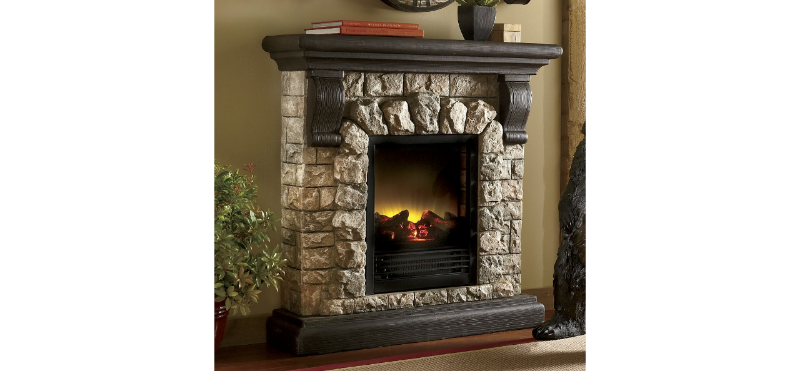 Faux Stone Fireplace open box - Ret...